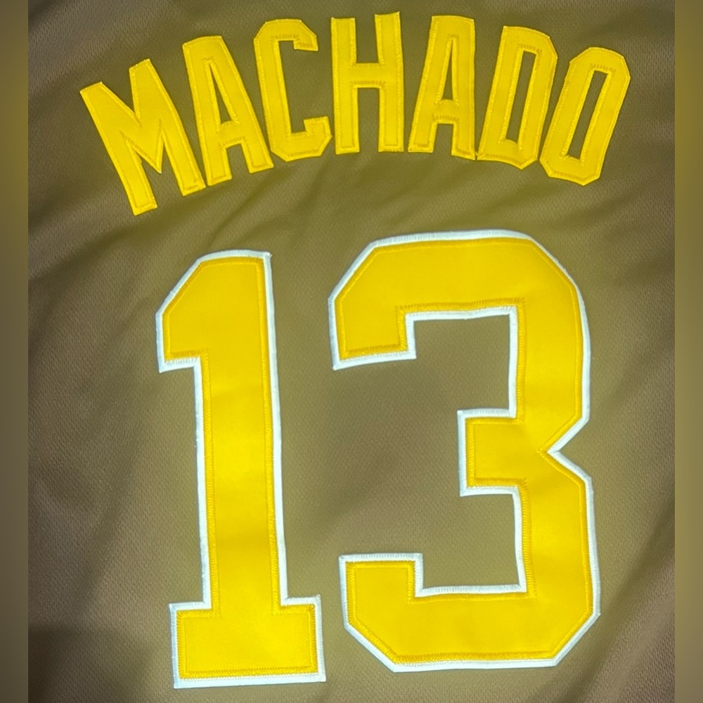 Manny Machado San Diego Padres 50th Anniversary Majestic Baseball Jersey - Picture 2 of 10